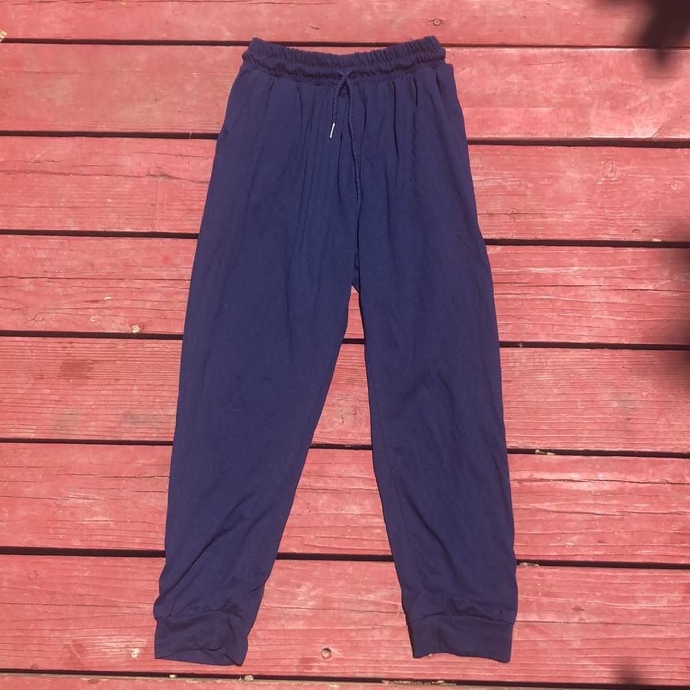 Blue LA12ST Joggers w/ White Stripes